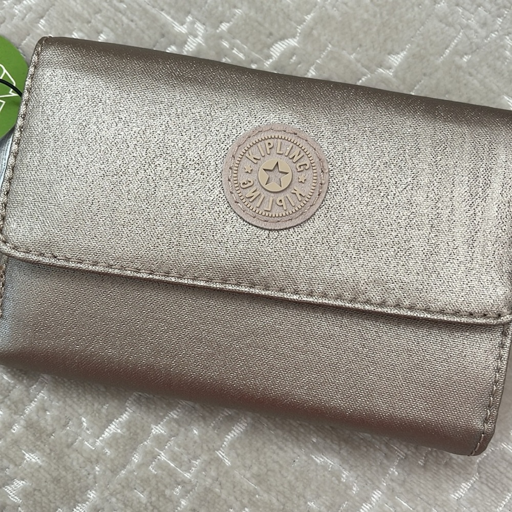 KIPLING Metallic Gold Pixi Wallet - Picture 3 of 8